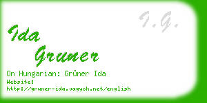 ida gruner business card