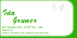 ida gruner business card